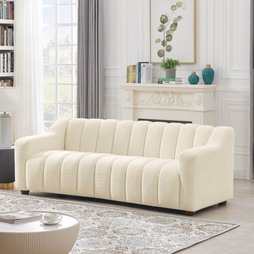 Bilinda Japandi-Style Boucle Sofa