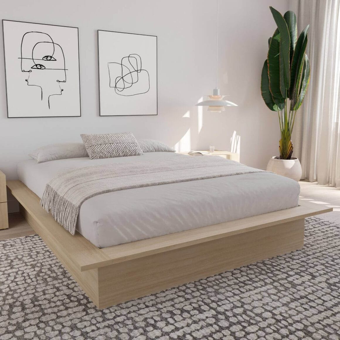 Botyu Japandi Platform Bed Frame