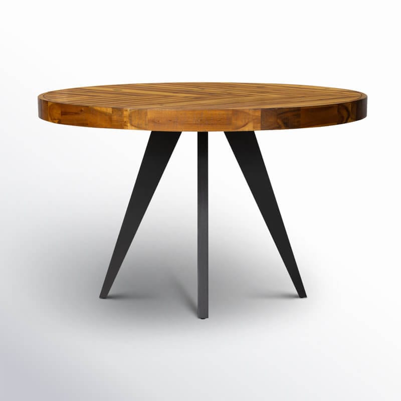 Carlo Round Solid Wood Dining Table