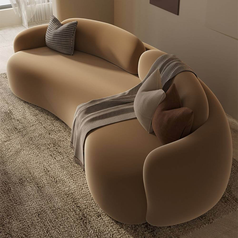 Creative Japandi Curved Sofa