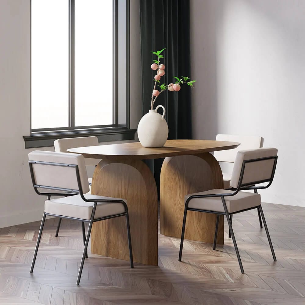 Tintica 59.1 Japandi Dining Table for 4