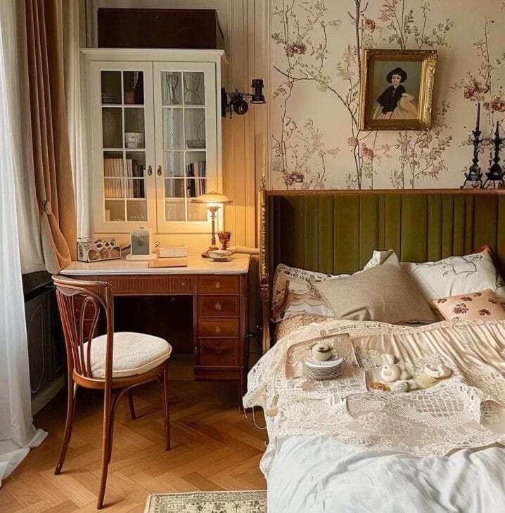 a chic and stylish French-inspired bedroom