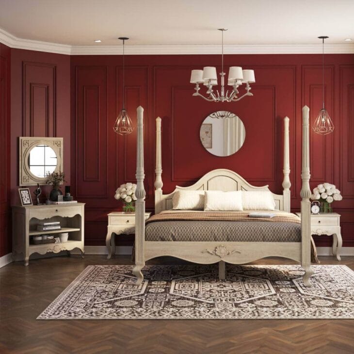 Romance in a French bedroom