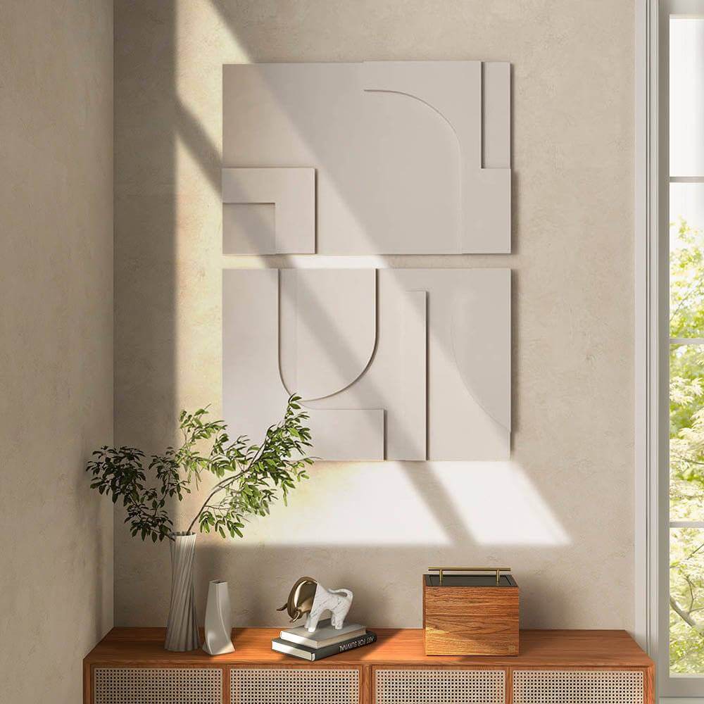 3D Japandi Wall Art for Living Room