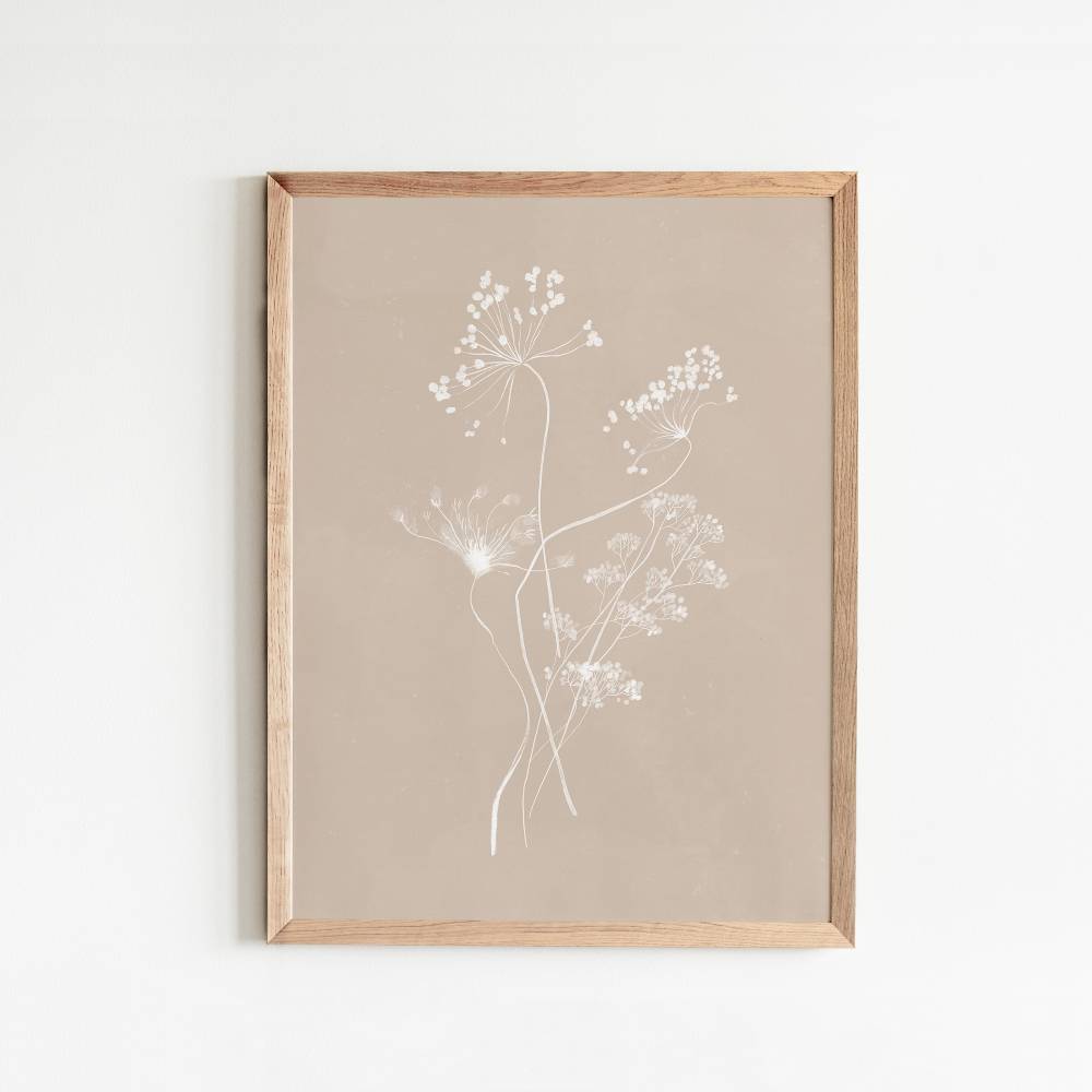 Abstract Botanical Japandi Wall Art