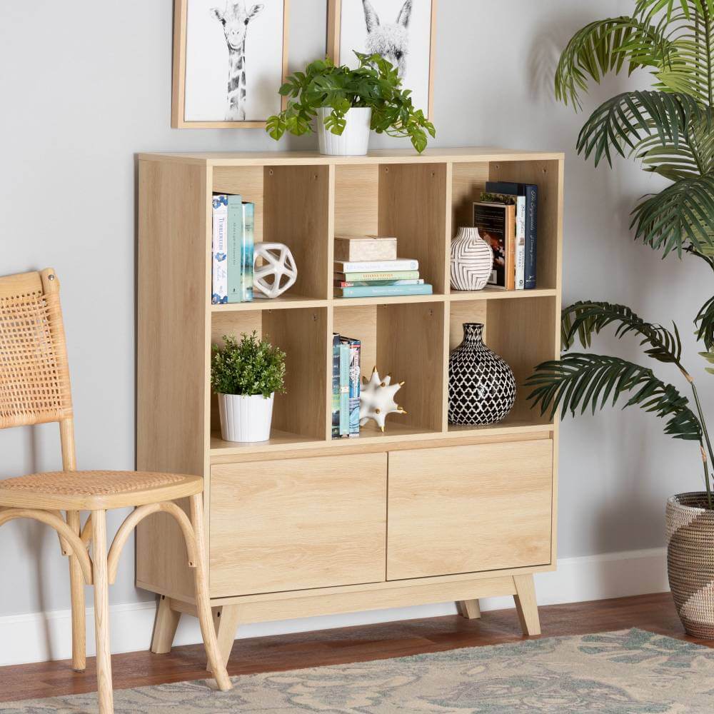 Baxton Studio Danina Japandi Bookshelf