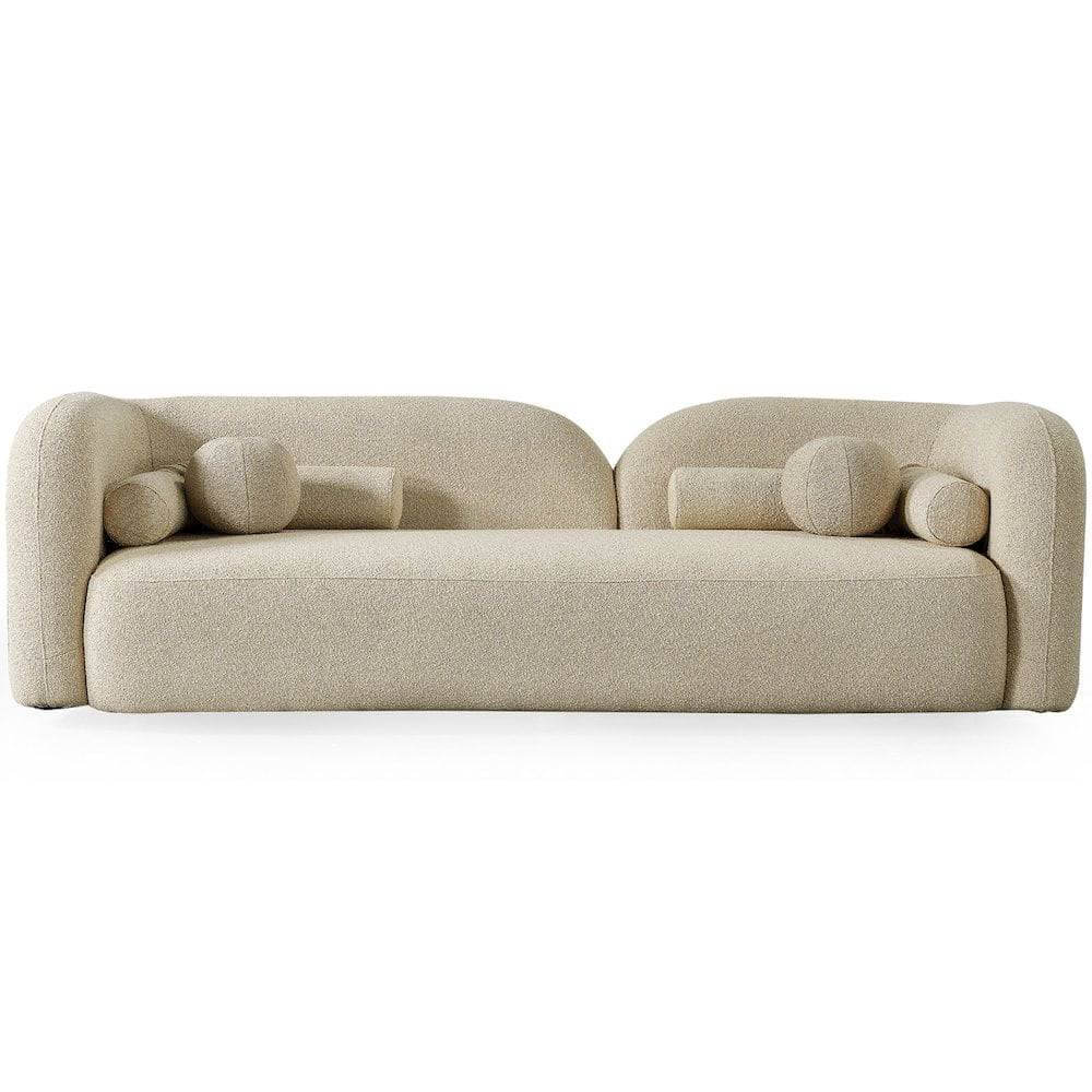 Bodur Japandi Style Curvy Arm Couch