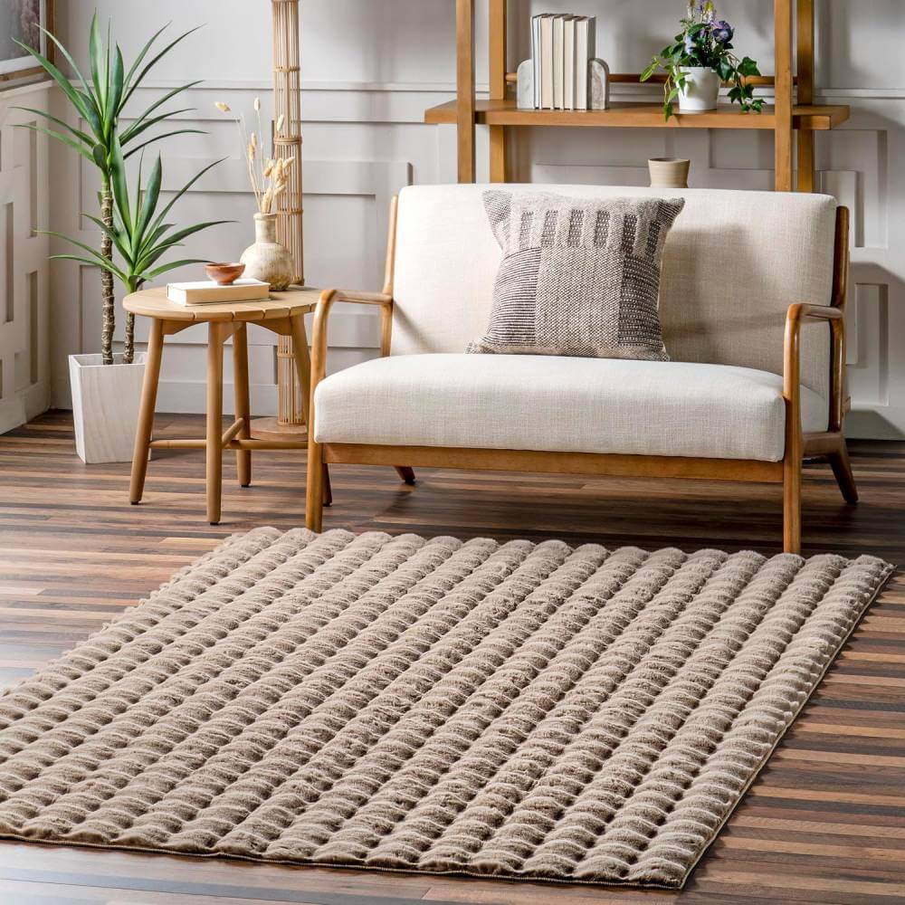 Fluffy Shag Washable Japandi Area Rug