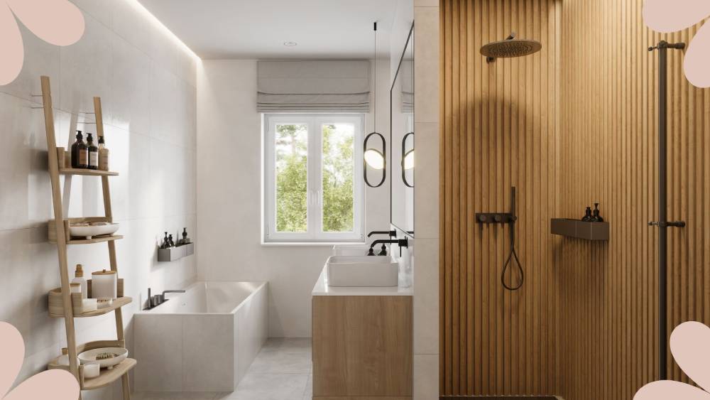 Japandi Color Palette for Living Bathrooms