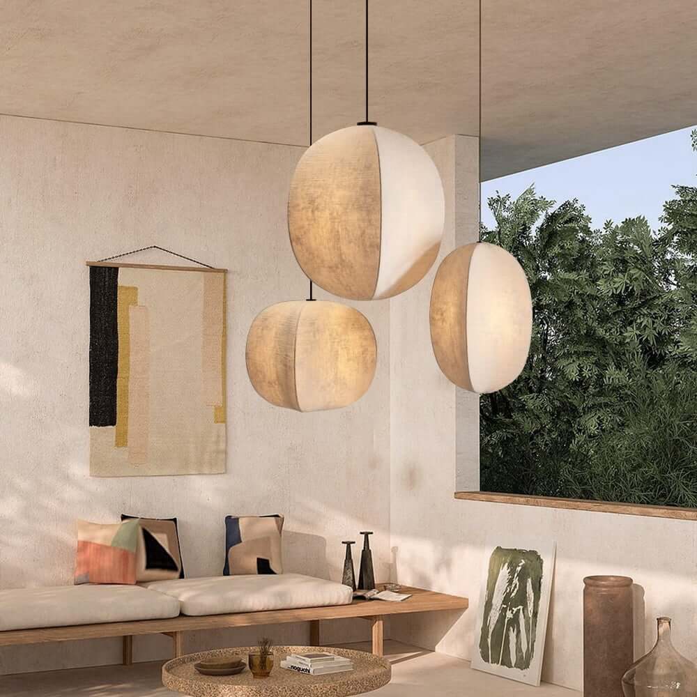 Japanese Wabi-Sabi Style Fabric Chandelier