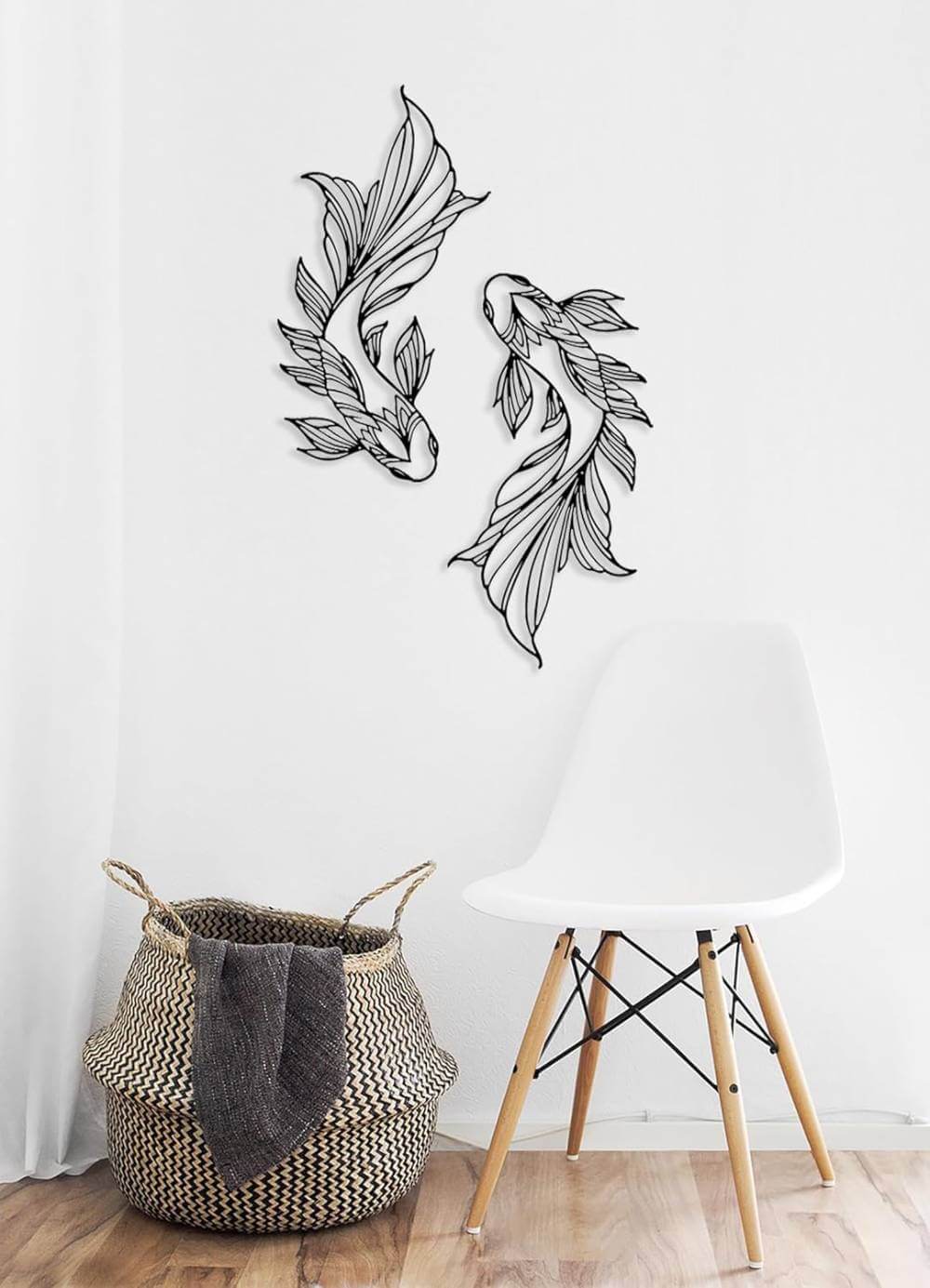 Metal Koi Fish Wall Art