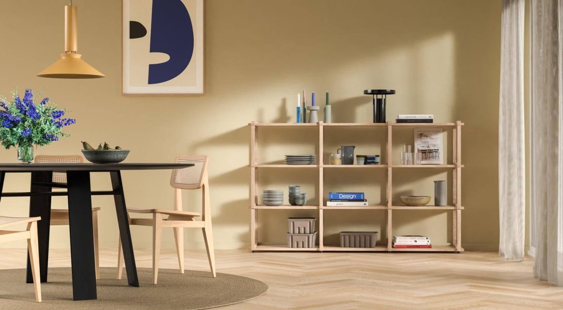 japandi bookshelf