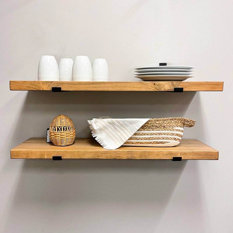 Calheme Rustic Shelves With J-Brackets