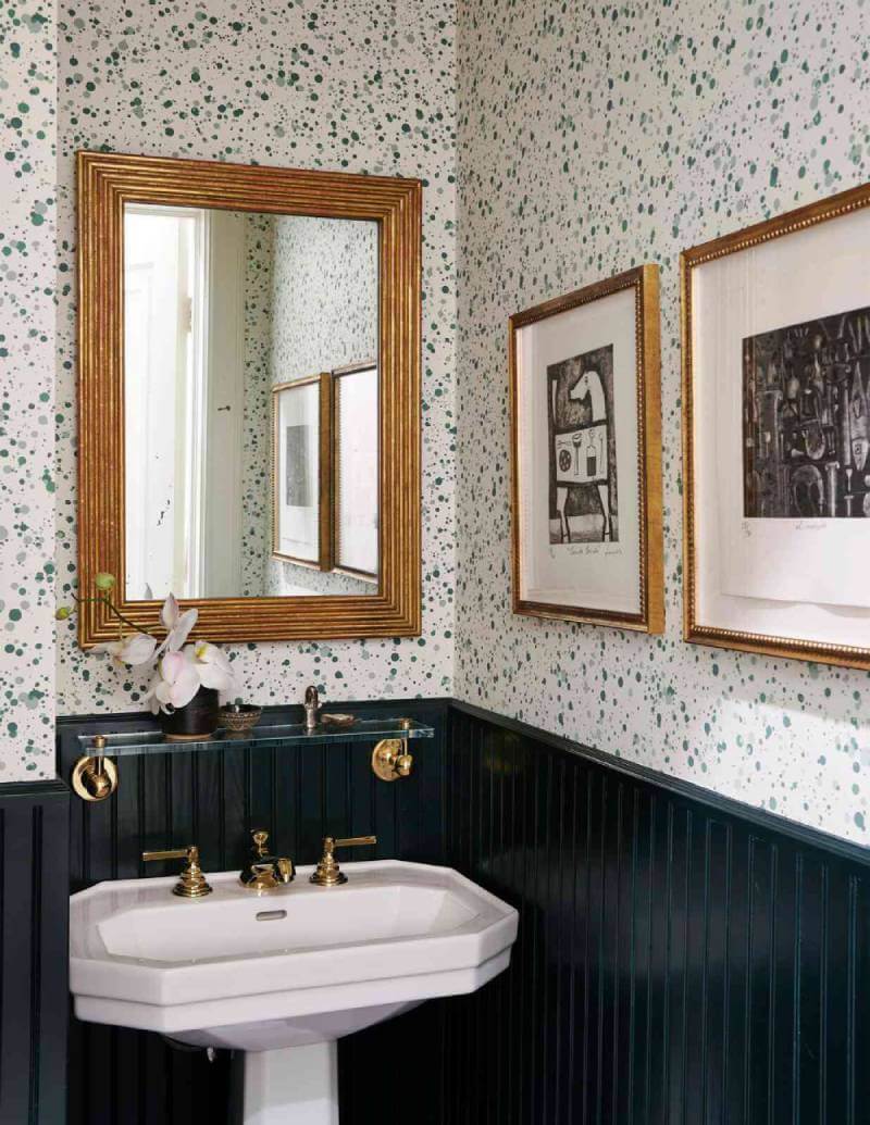 High-end Bathroom Wallpaper for a Statement Wall