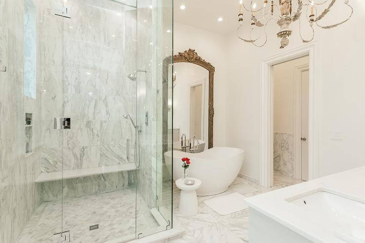 Oversized Floor Mirror with Ornate Frame