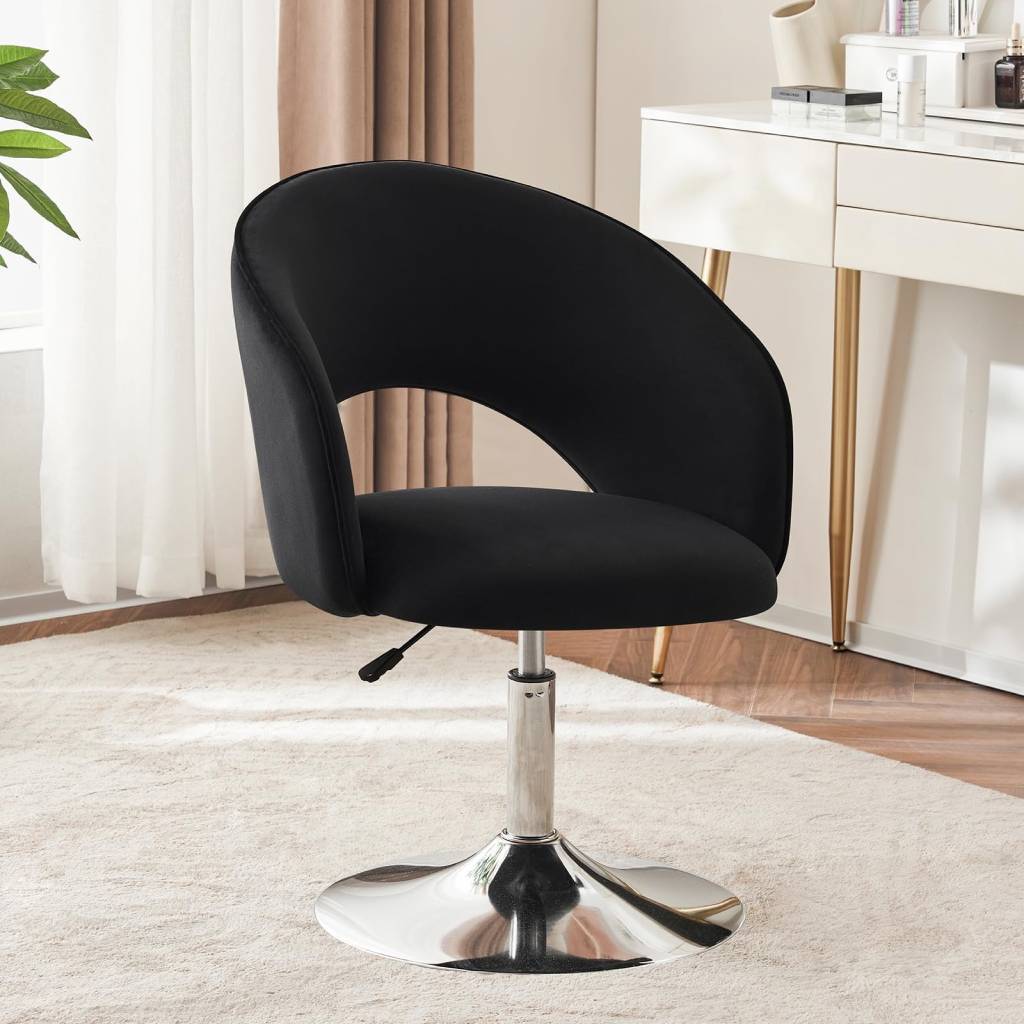 Adjustable Swivel Vanity Chair with Backrest