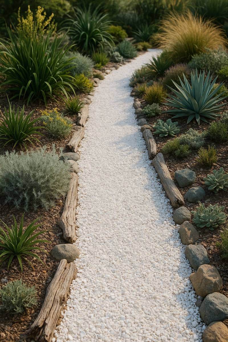 cheap diy crushed shell coastal garden path