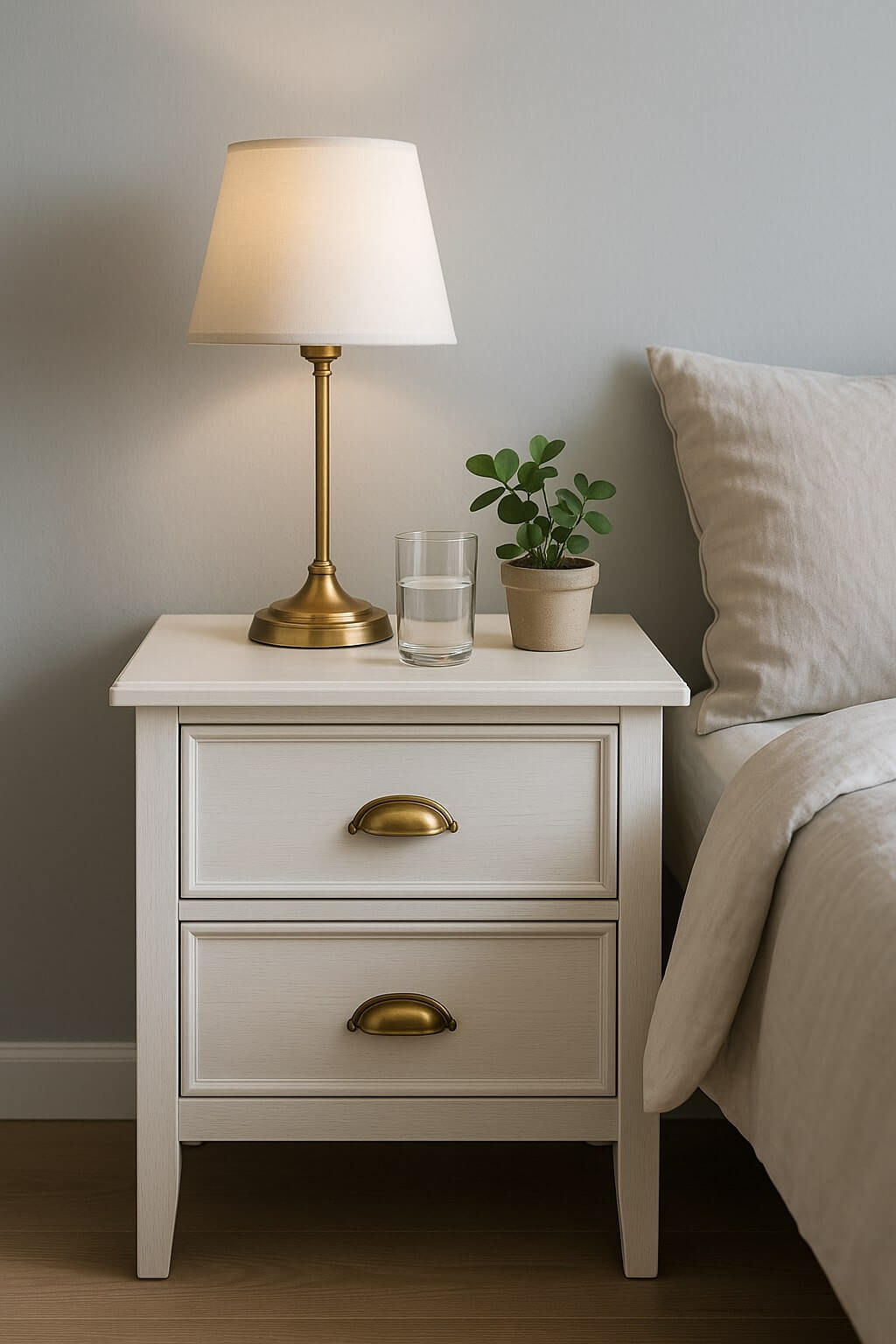 diy nightstand with drawers extra storage white