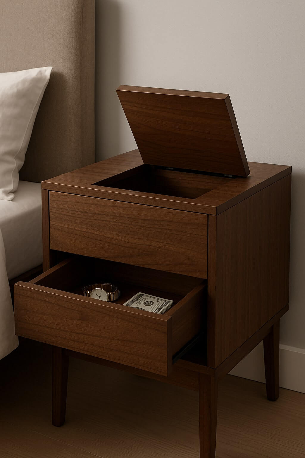 hidden compartments diy nightstand secret storage