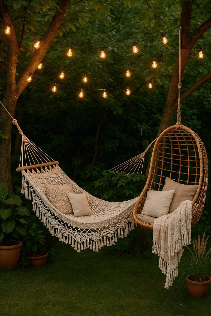 outdoor patio ideas hammock hanging chair