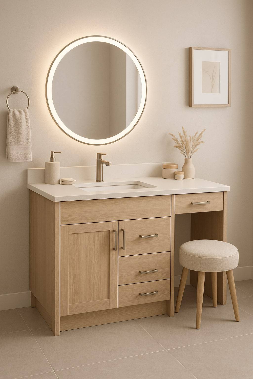 30 inch bathroom makeup vanity for medium spaces