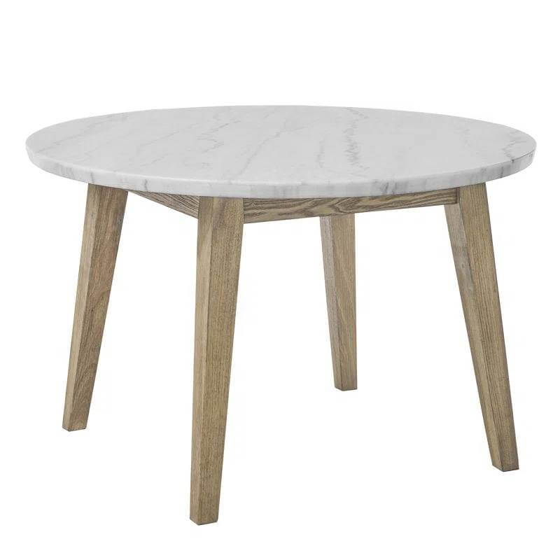48 Round Solid Marble Top Dining Table