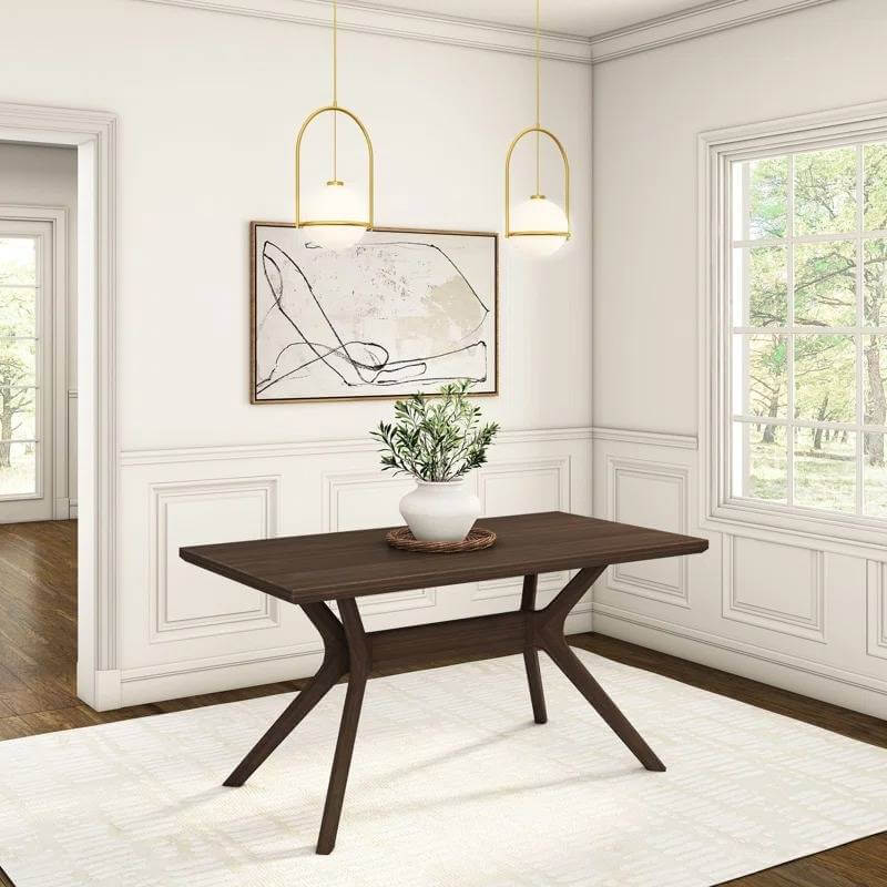 Muhsina Cross Leg Rectangular Dining Table