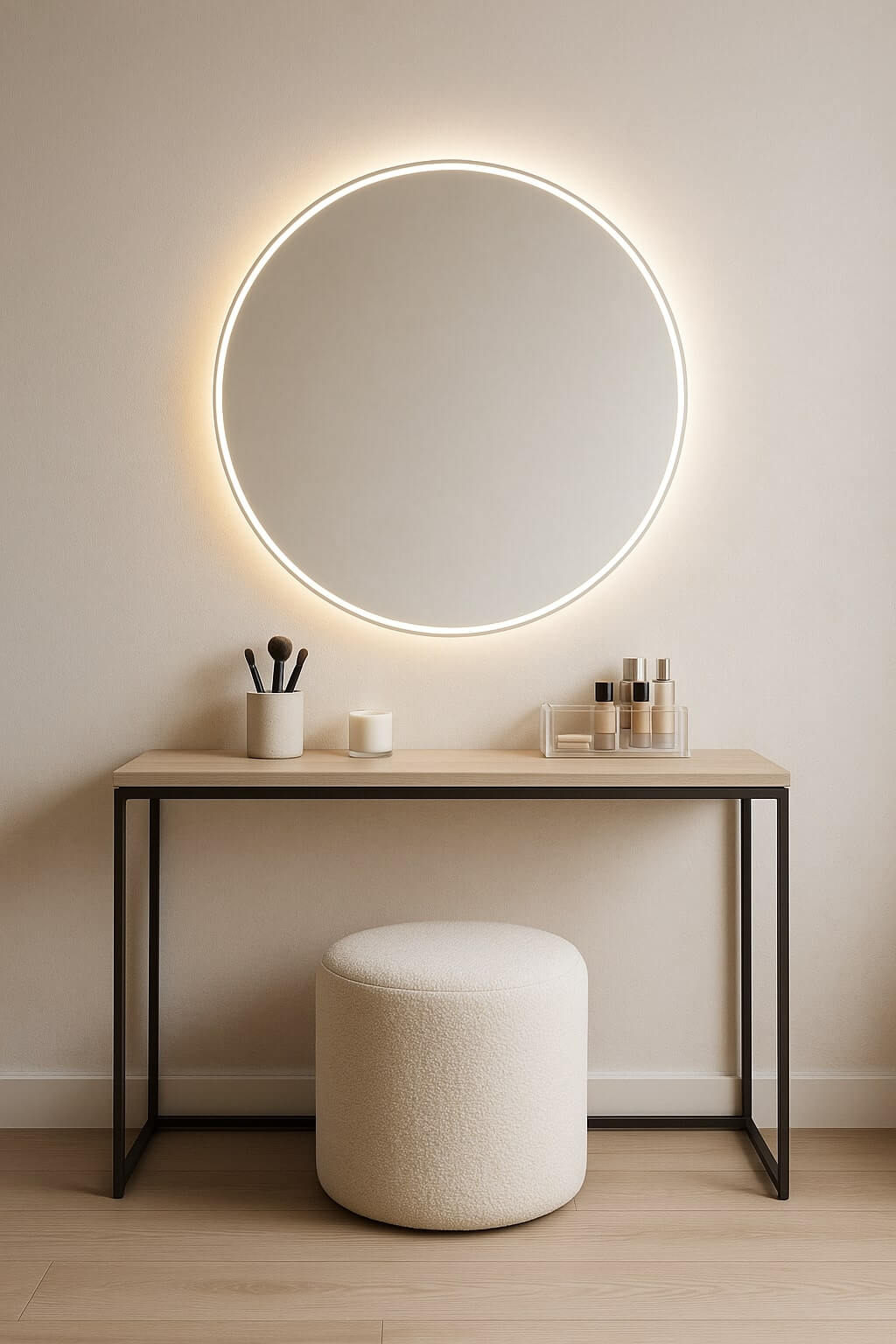 diy makeup vanity minimalist console table