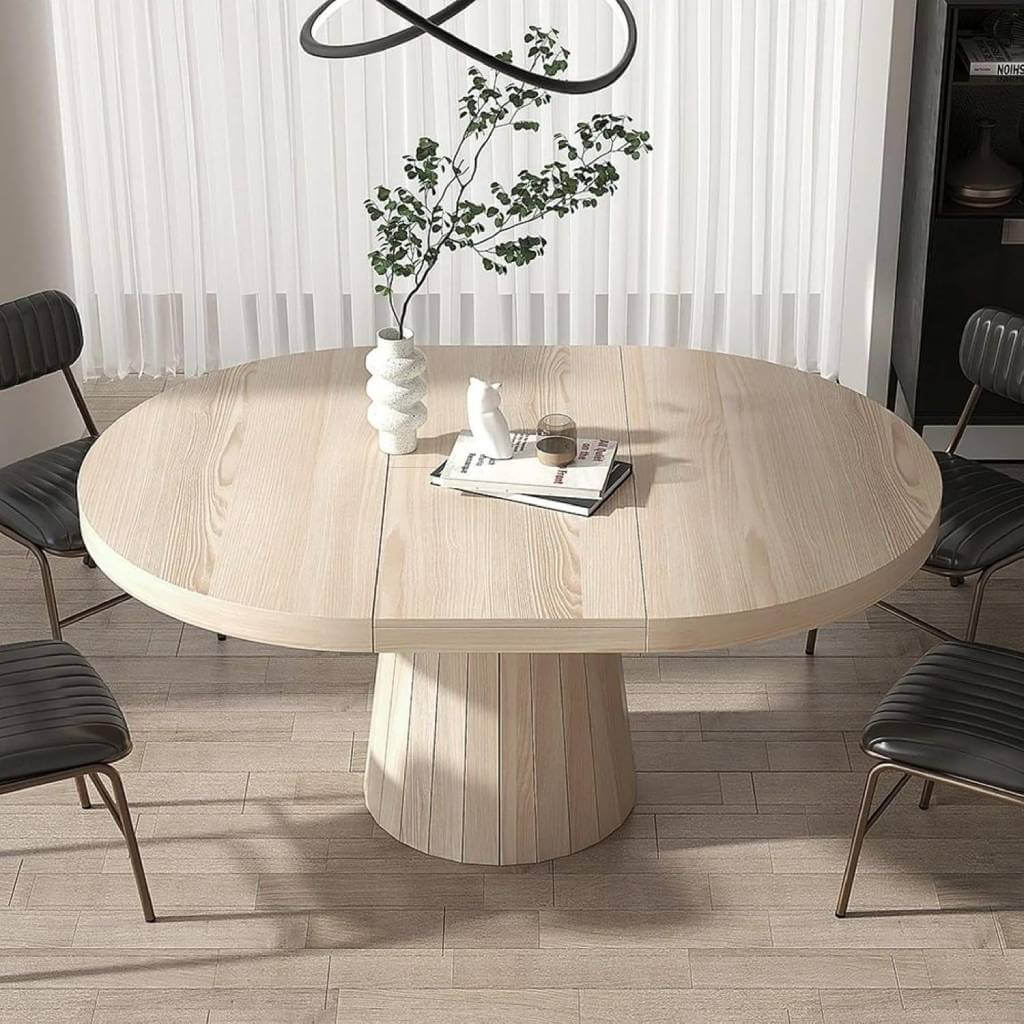 japandi extendable dining table
