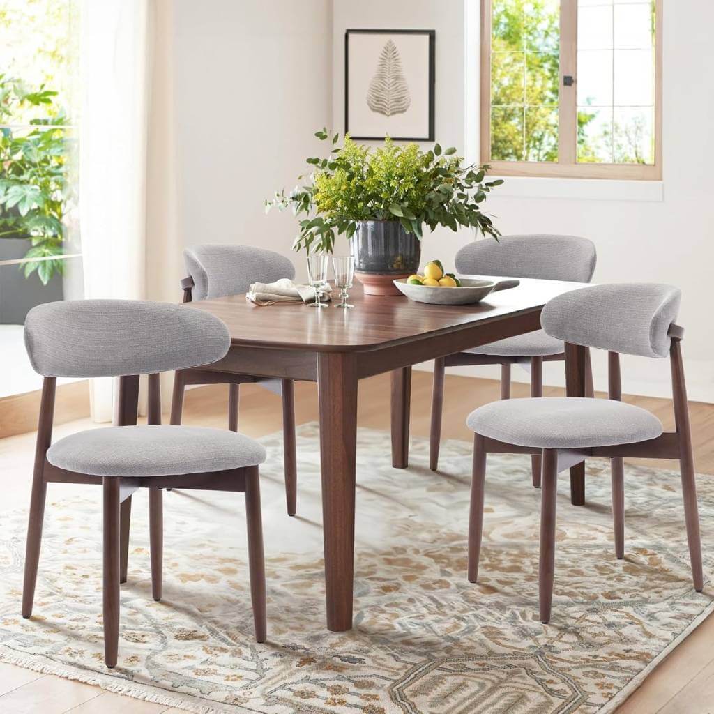 modern fabric upholstered dining chair