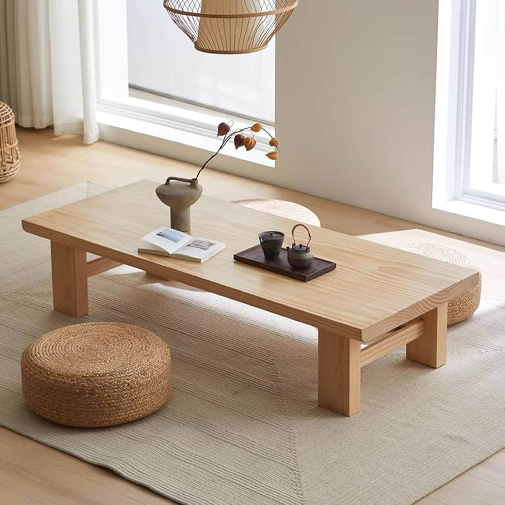 rectangular style japanese tatami table