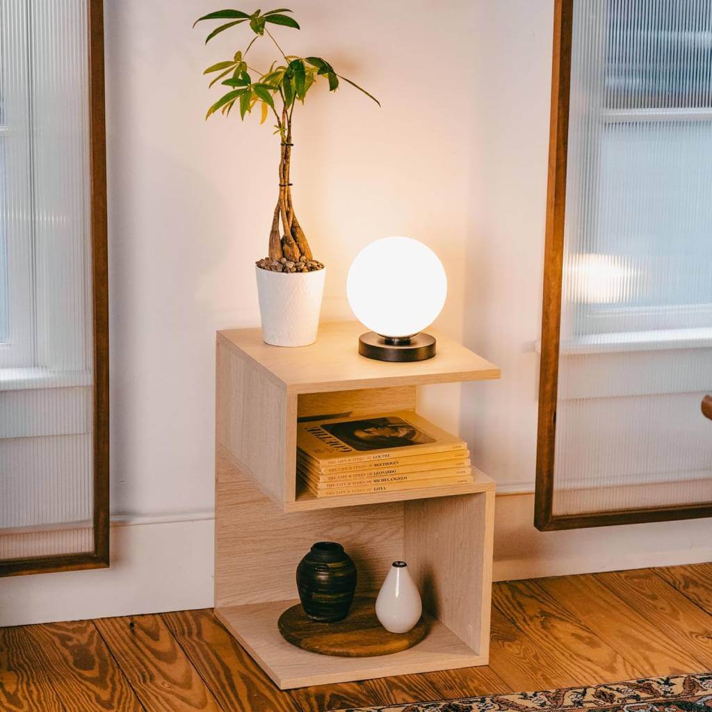 tokyo s-minimalist 3 tier end table with open storage