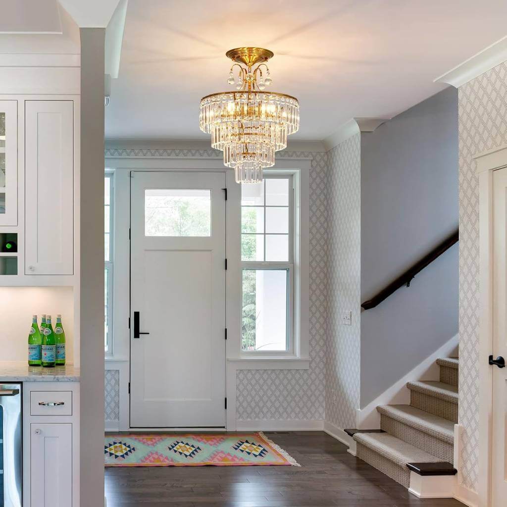 5 lights crystal gold chandelier