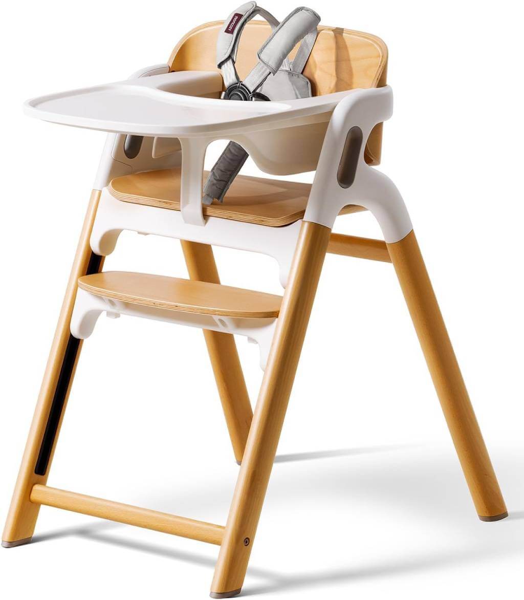 Momcozy DinerPal Wooden High Chair for Babies