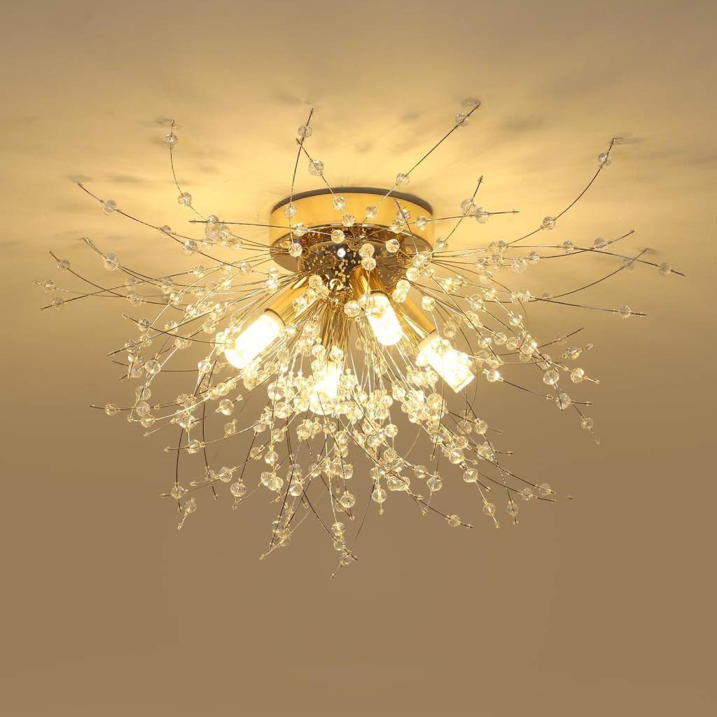 light brass mini chandelier