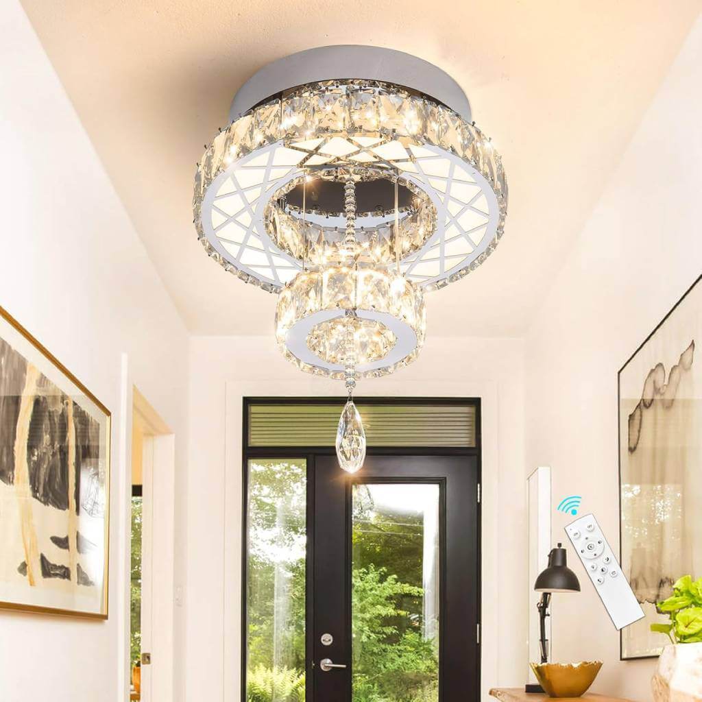 modern glam crystal chandelier