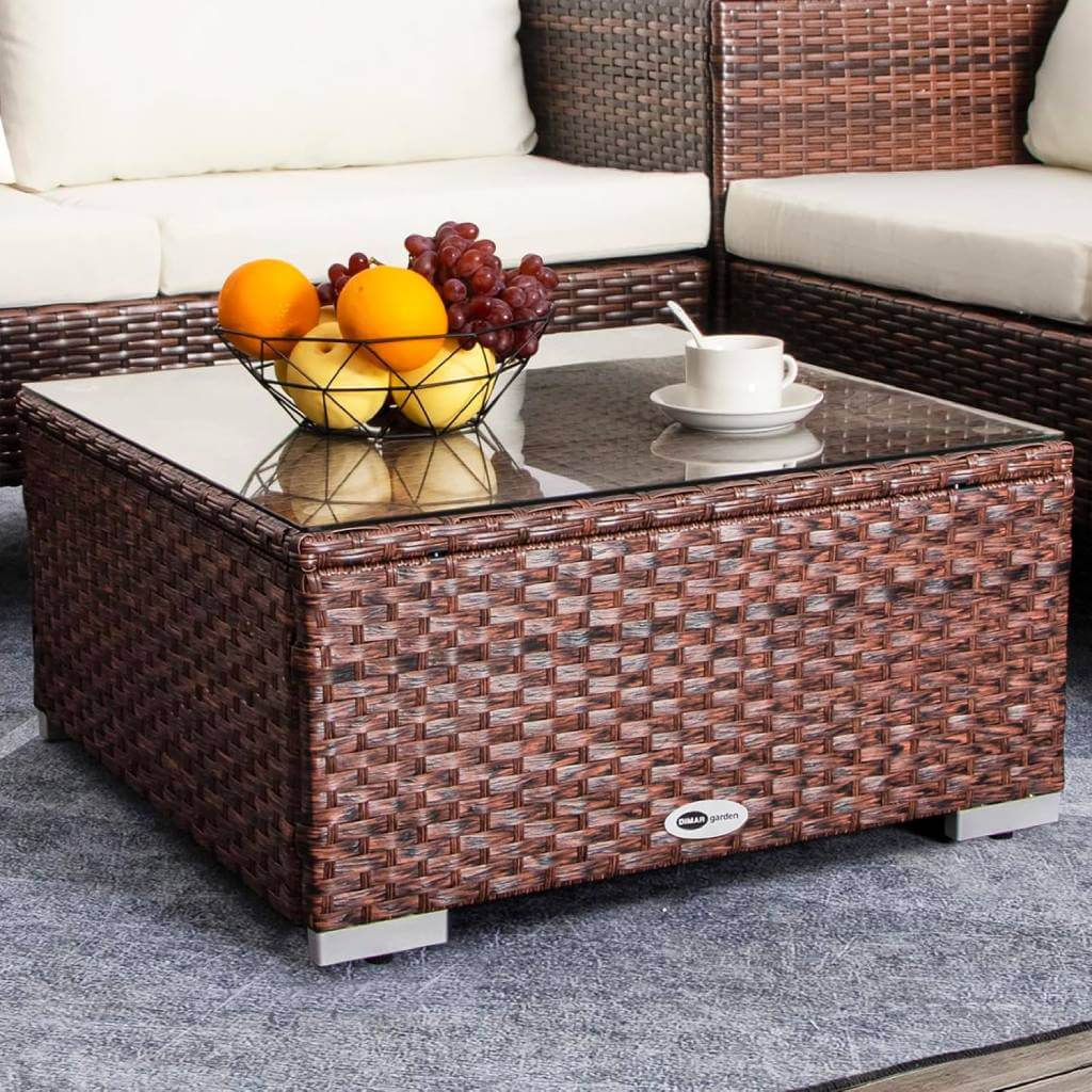 patio rattan coffee table