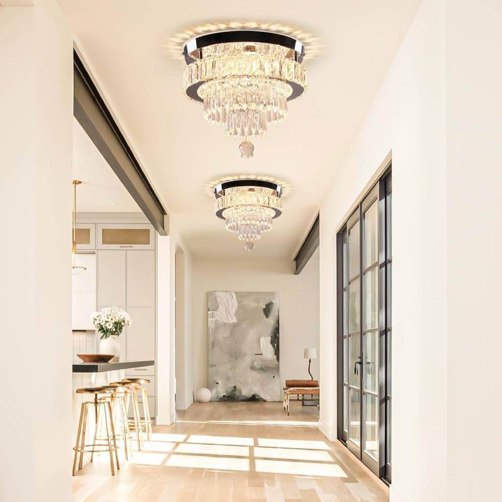 small flush mount chandelier
