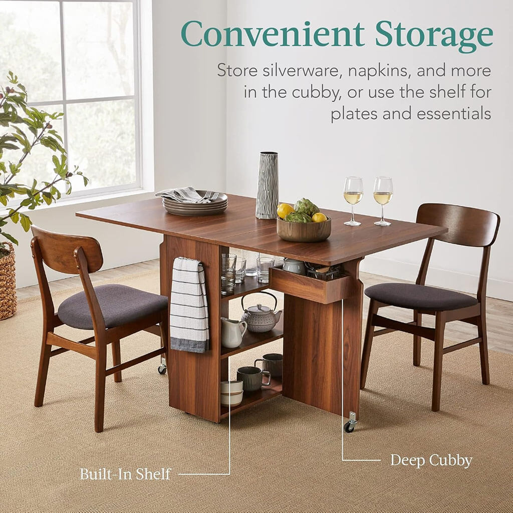 best choice products collapsible wooden table