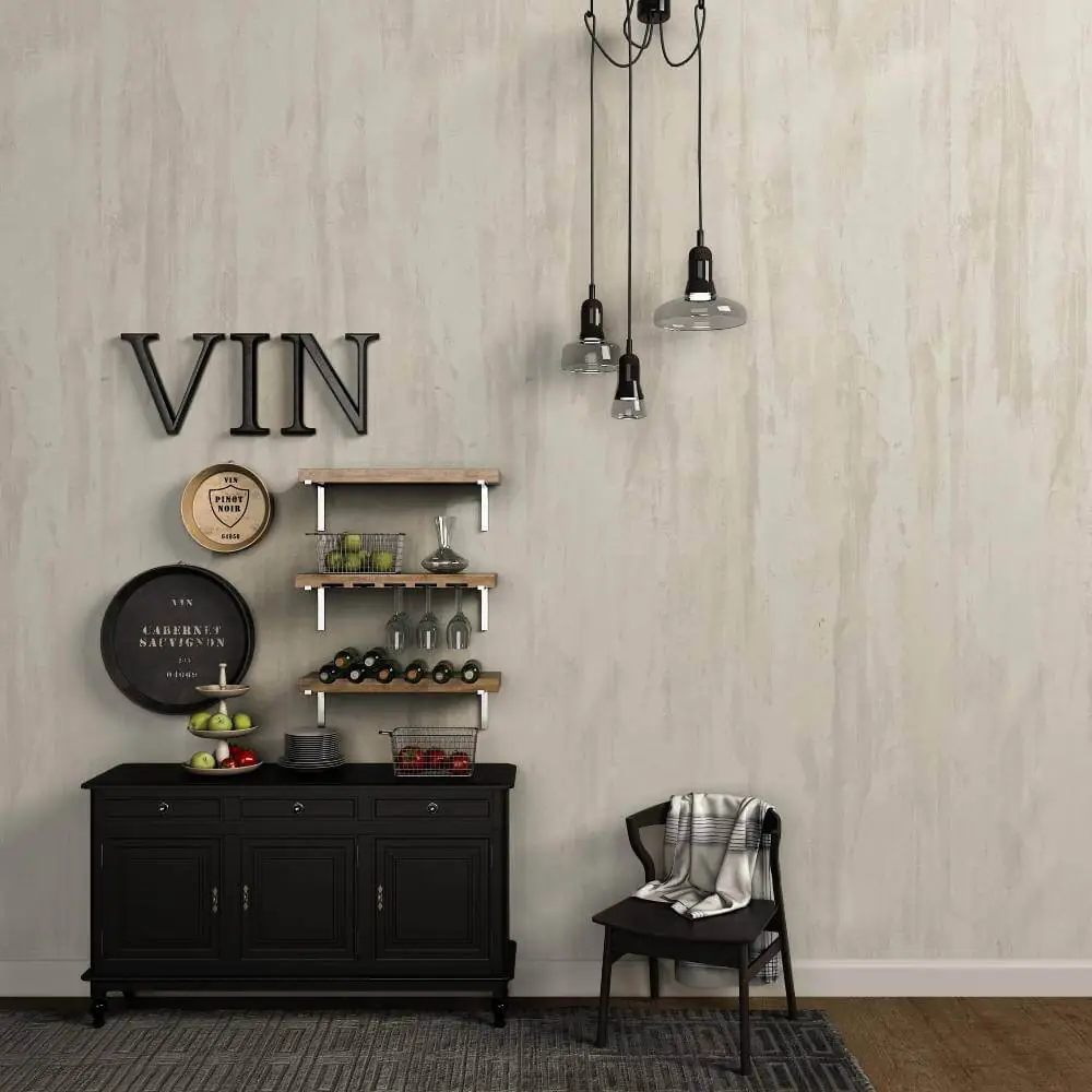 Cream Concrete Japandi Wallpaper Peel and Stick
