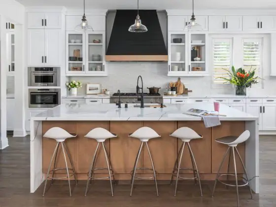 a functional kitchen island in a modern kitchen
