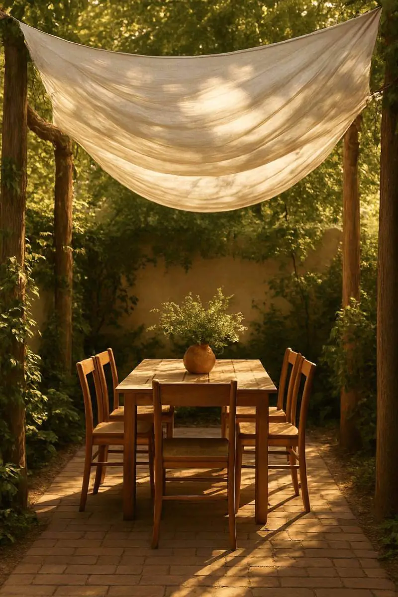 outdoor patio ideas diy pergola fabric canopy