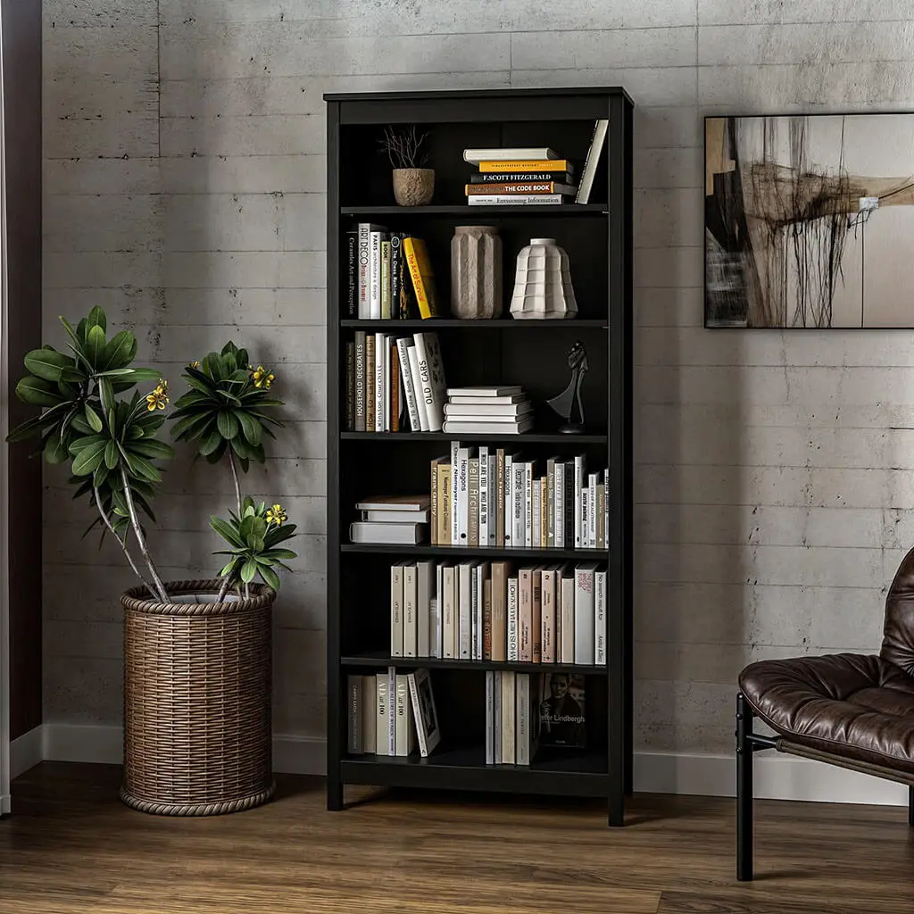 Classic Shaker Style Solid Wood Bookcase